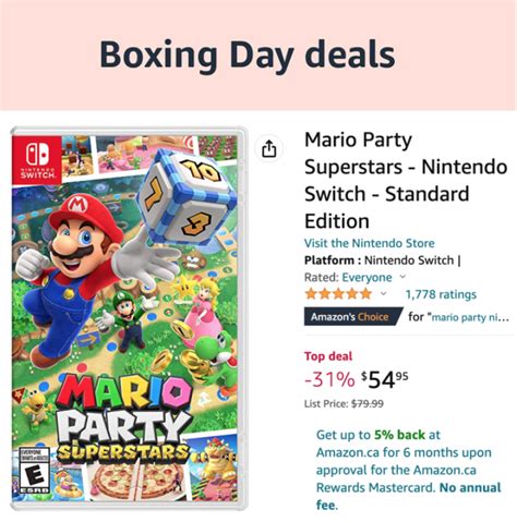 Amazon Canada Boxing Day Deals: Save 31% on Nintendo Switch Games - Canadian Freebies, Coupons ...