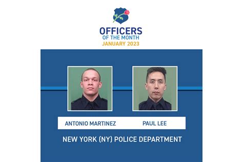 NYPD Officers Named NLEOMFJanuary 2023 Officer of the Month | Police ...