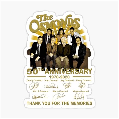 "Funny 50th Anniversary 1970 2020 The Osmonds American Family Music ...