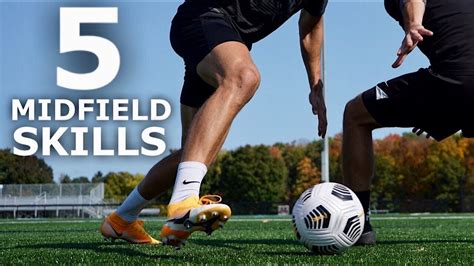 5 Easy MIDFIELD SKILLS | Five Skills For Central Midfielders To Beat Defenders - YouTube