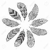 Feather Coloring Pages sketch template