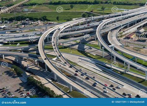 Dallas highways overview stock image. Image of skyview - 135077291