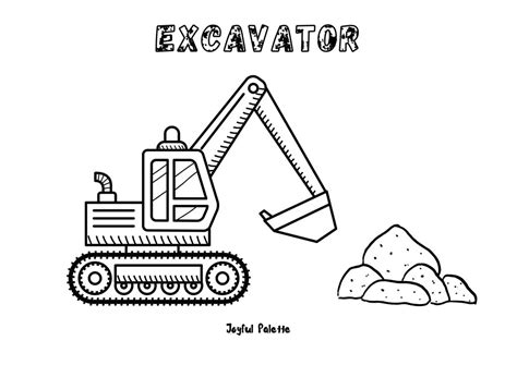 Construction Vehicles Coloring Pages - Joyful Palette