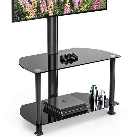 FITUEYES 2-Tiers Floor TV Stand with Swivel Mount for 32 to 55 inch ...