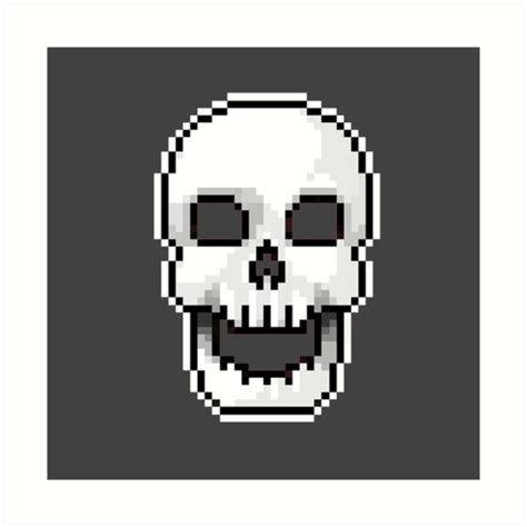 "Pixel skull" Art Print by theoryso | Redbubble