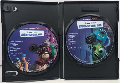 Vintage Disney Pixar Monsters Inc Collectors Edition 2 Disc DVD With Bonus Material Near Mint ...