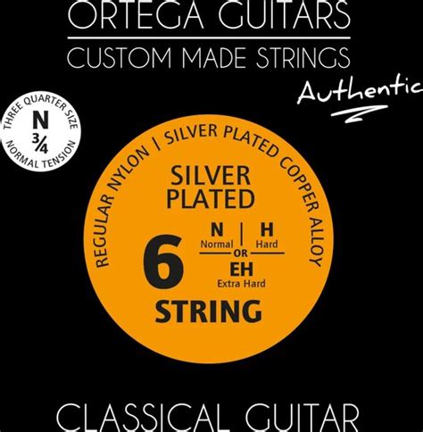 Ortega Custom Made 3/4 Classical Guitar Authentic String Set Normal Tension | bol