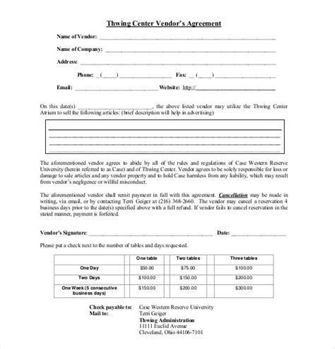 Vendor Agreement Template – 28+ Free Word, PDF Documents Download