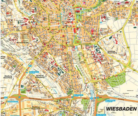 Wiesbaden Map and Wiesbaden Satellite Images