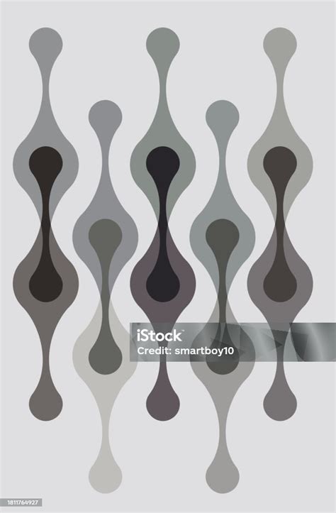 Retro Styled Patterns Black And White Stock Illustration - Download Image Now - 1960-1969, 1970 ...