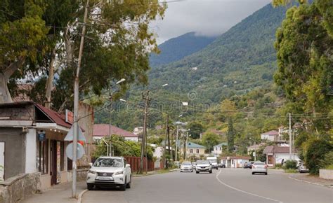 View from Central Street of Gagra Town Editorial Photography - Image of caucase, traditional ...