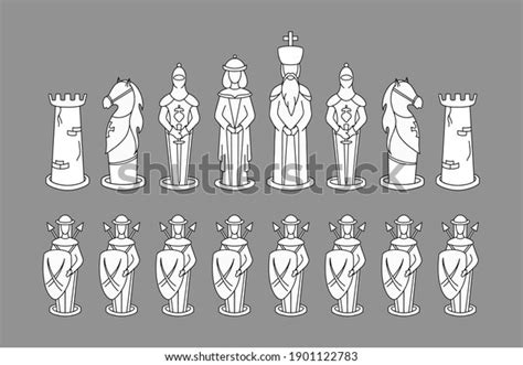 Vector Set Chess Pieces Cartoon Style Stock Vector (Royalty Free) 1901122783 | Shutterstock