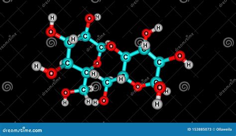 Starch Molecular Structure Isolated On White Royalty-Free Illustration ...