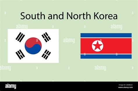 Korea Flag. National flag of South, North Korea. Vector illustration ...