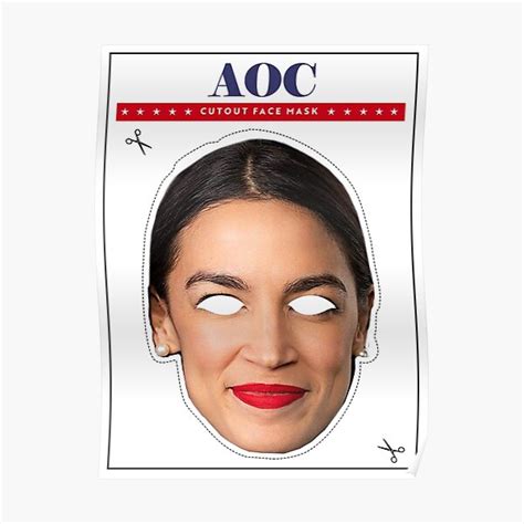 "AOC MASK" Poster for Sale by partyfarty | Redbubble