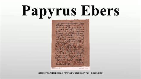 Papyrus Ebers - YouTube