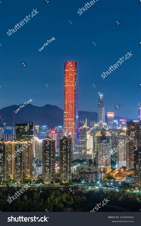 Night Scenery Skyline Downtown District Shenzhen Stock Photo 2144658061 | Shutterstock