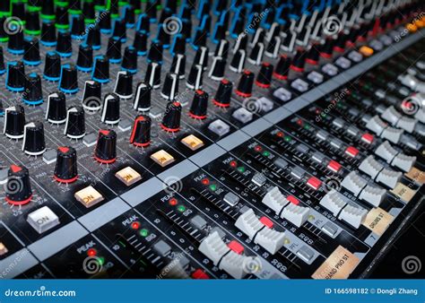 Professional Audio Studio Sound Mixer Console Board Panel with Recording Stock Photo - Image of ...