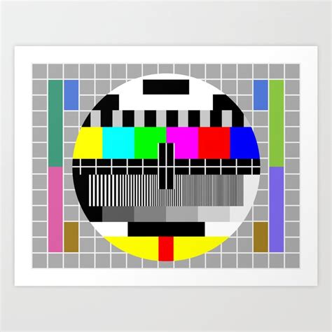 TV test pattern Art Print by solar737 | Society6