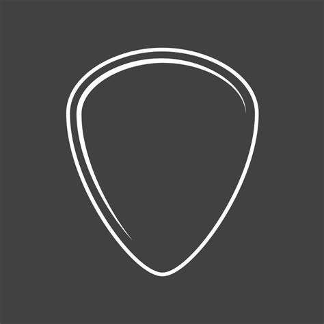 Flat plectrum isolated on a black background 7507493 Vector Art at Vecteezy