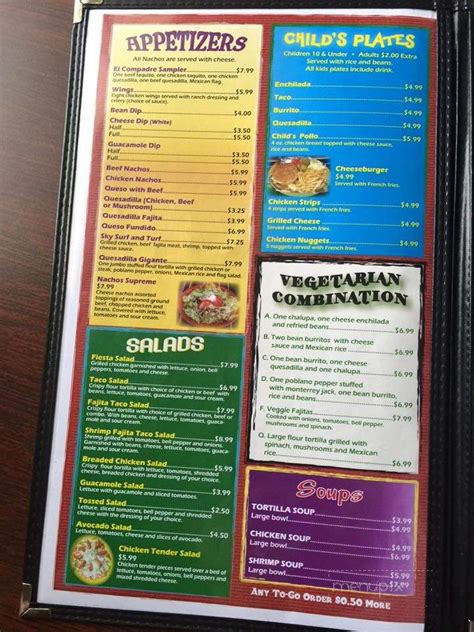 Menu of El Compadre in Magnolia, AR 71753