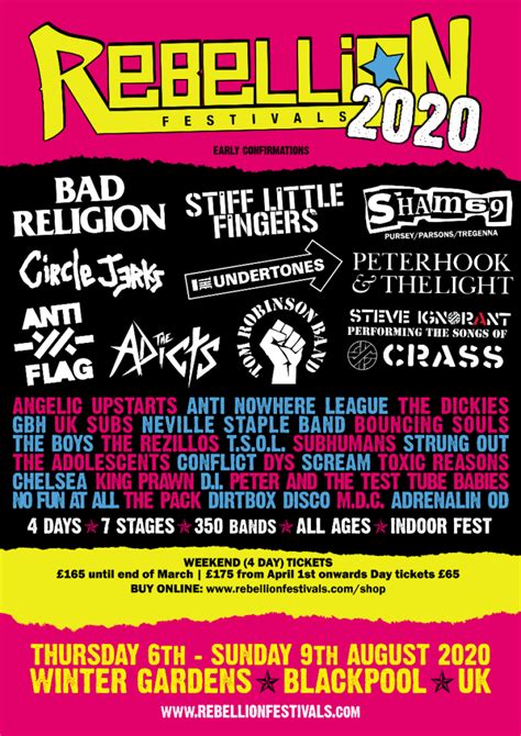 Rebellion Festival 2020 Update • TotalRock