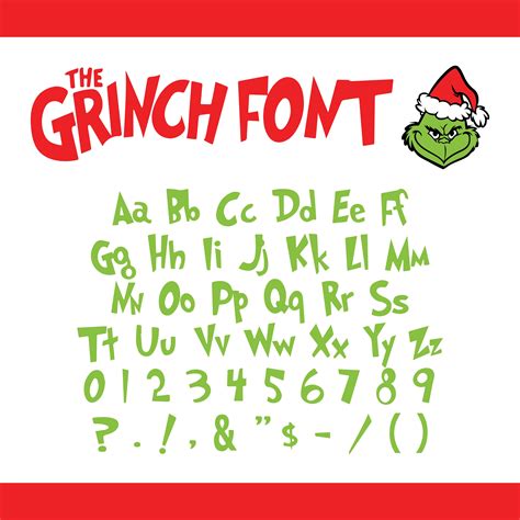 Grinch Font SVG , Grinch Face Svg, Grinch Hand, Grinch Ornam - Inspire Uplift