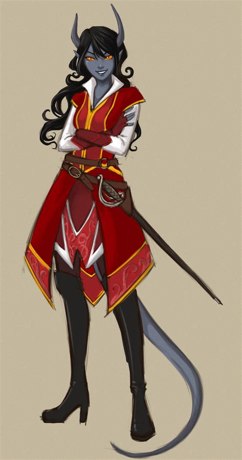 Bespoke Character Creations — Eris My friend is making a Swashbuckler Tiefling... | Tiefling ...