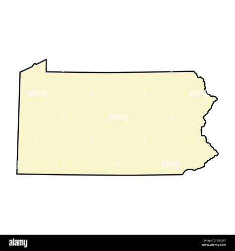 Pennsylvania map shape, united states of america. Flat concept icon ...