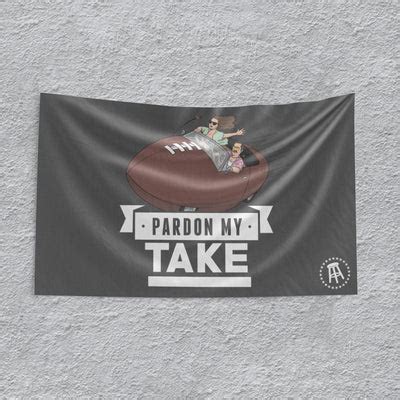 Pardon My Take Logo Flag - Pardon My Take Flags, Clothing & Merch ...