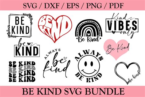 Be Kind SVG Bundle Graphic by etcify · Creative Fabrica