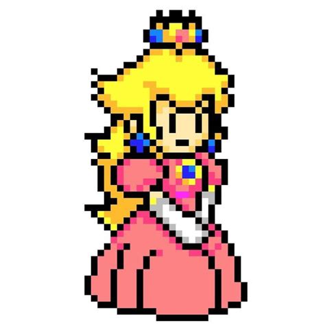 Princess Peach pixel art > Mario > Nintendo sprite | pixel.art.dreaming | Pixel art characters ...