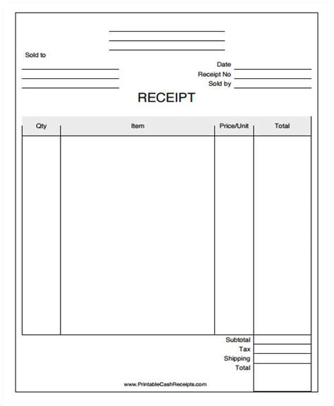 FREE 5+ Cash Invoice Templates in MS Word | PDF