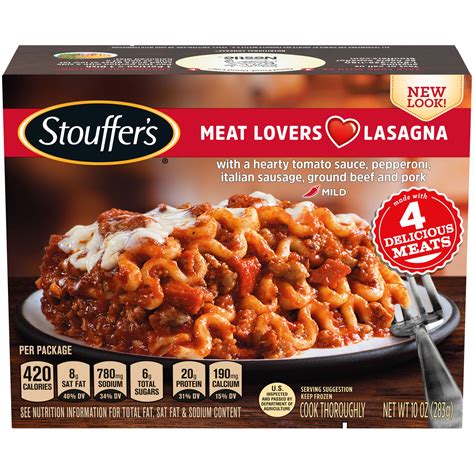 STOUFFER’S Meat Lovers Lasagna, Frozen Meal - Walmart.com - Walmart.com