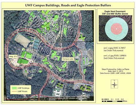 Kathy Joy's GIS blog: 3D Map of UWF Campus Roads and Buildings and Conservation Easement Map