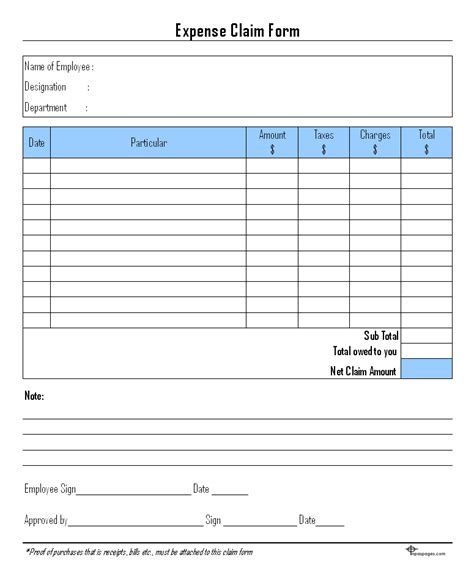 Expense Claim Form | FREE 32+ Claim Form Templates in PDF Excel MS Word ...