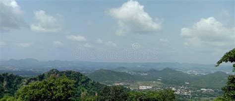 Peak View of Aravali Hills and Blue Sky in Udaipur in Rajasthan Stock Image - Image of hindu ...