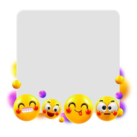 Free PSD | Emoji frame element isolated