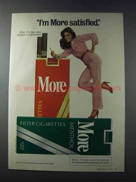 1981 More Cigarettes Ad - More Satisfied