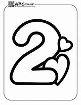 Free Printable Number Two Coloring Pages  ABCmouse sketch template