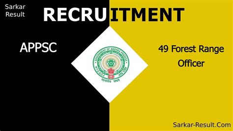 APPSC Recruitment 2024, Eligibility, Apply Online for 49 Forest Range ...