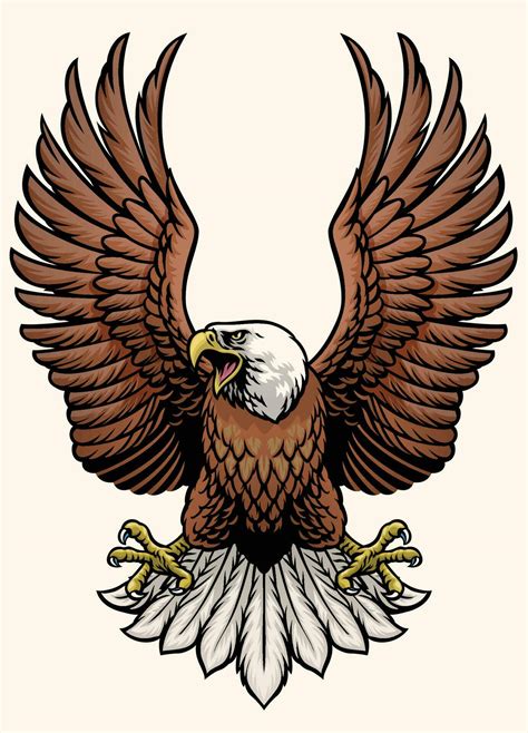 angry bald eagle in hand drawn style 23172800 Vector Art at Vecteezy