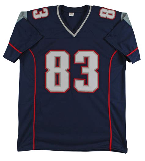 Deion Branch Autographed New England Patriots Custom Navy Jersey - KBK ...