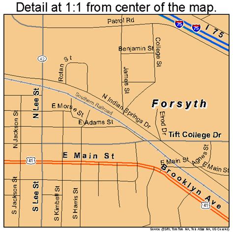 Forsyth Georgia Street Map 1330732