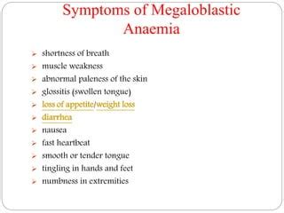 Megaloblastic Anemia Symptoms