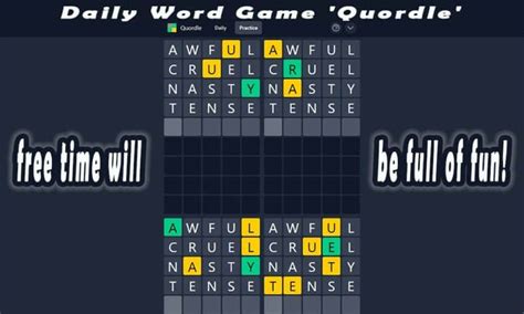 With the Daily Word Game 'Quordle', your free time will be full of fun ...