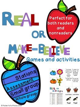 Real or Make-Believe? Games and Activities for Early Learners | TPT