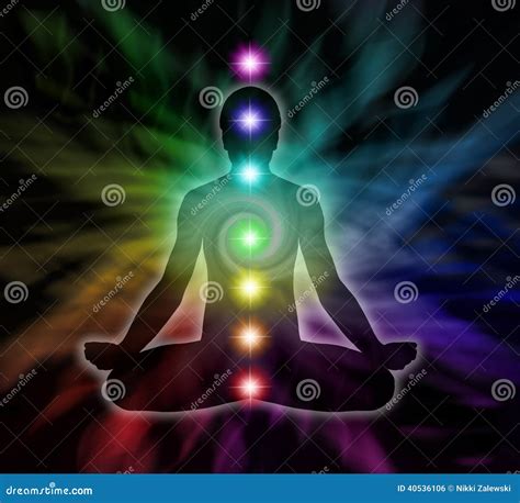 Rainbow Chakra Meditation Stock Illustration - Image: 40536106