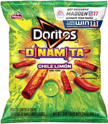 Doritos Dinamita Chile Limón Flavored Doritos Dinamita Chile Limon Flavored Rolled Tortilla ...