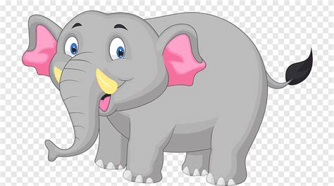 Cartoon Elephant Illustration, Animals Elephants, mammal, cat Like Mammal png | PNGEgg